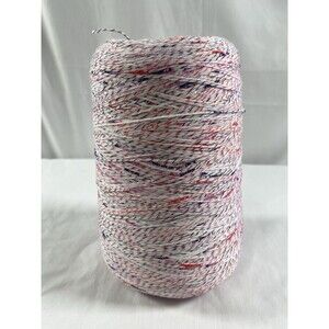 Soft Yarn Cotton White Red Purple Mixed  500g Fine #362